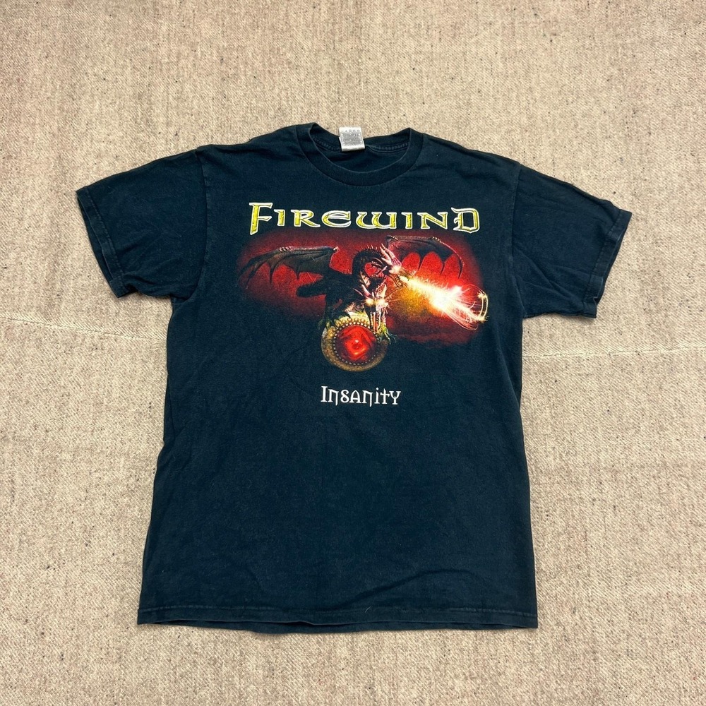 Vintage Firewind Shirt Mens Medium Black 2007 Insanity Tour